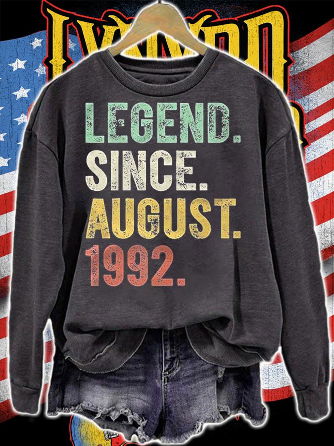 Legend Since August 1992 Shirt 30 Years Old 30Th Birthday Shirt t-shirt