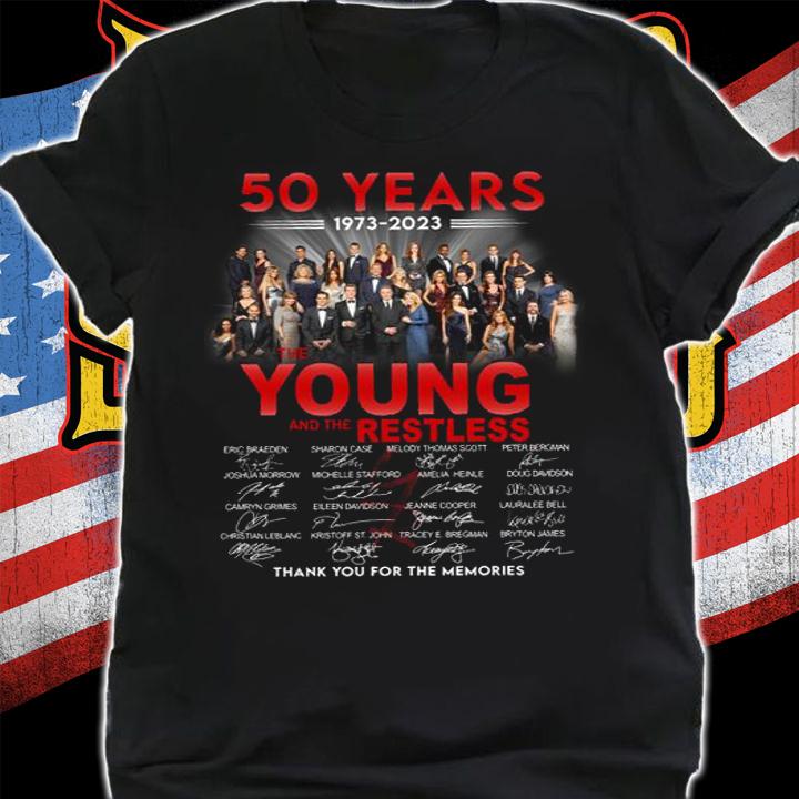 50 Years 1973-2023 The Young And The Restless Thank You For The Memories t-shirt shirt