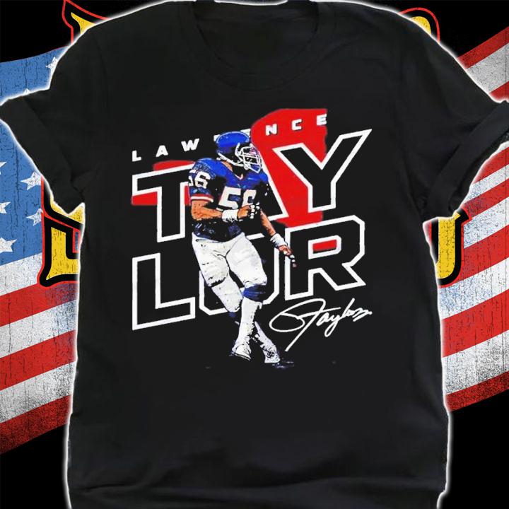 Lawrence Taylor New York Giants Signatures Shirt t-shirt shirt