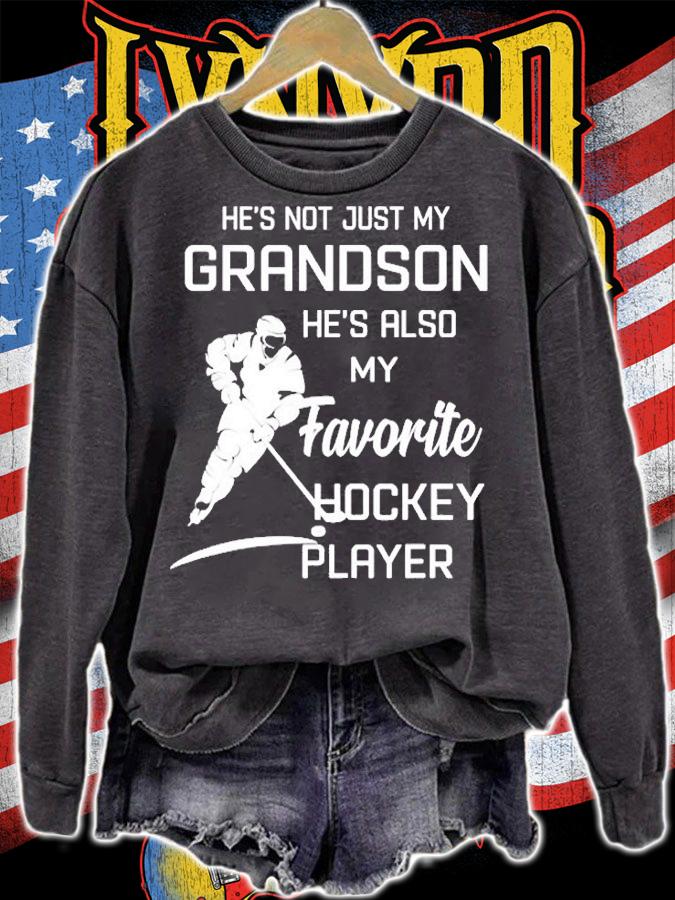 My Grandson Is My Favorite Hockey Player T-Shirt t-shirt sweatshirt