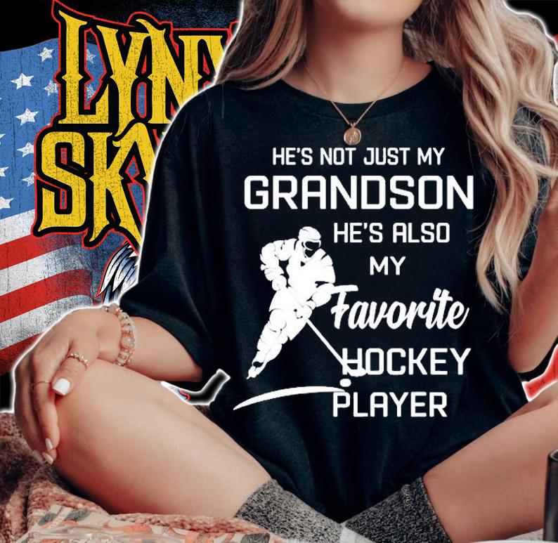 My Grandson Is My Favorite Hockey Player T-Shirt t-shirt woman shirt
