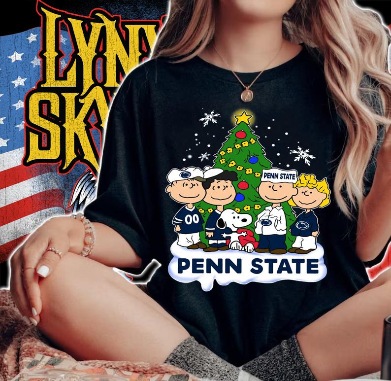 Penn State Peanuts Snoopy Christmas Tree Penn State Nittany Lions t-shirt woman shirt