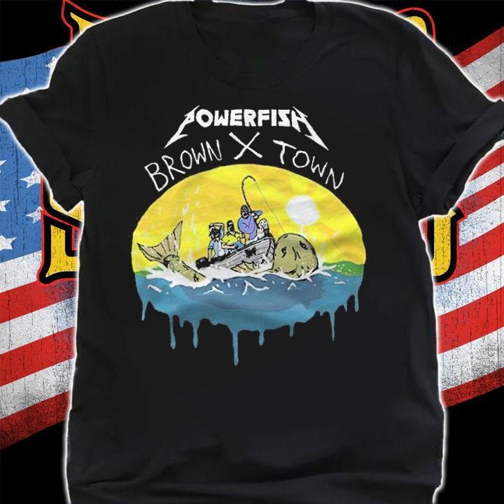 Powerfish brown x town T-shirt t-shirt