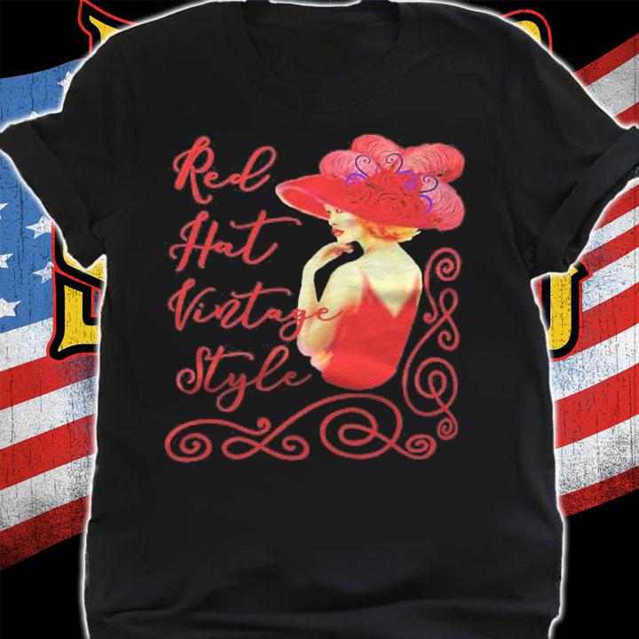 Red Hat Vintage Style Women Gift Shirt t-shirt shirt