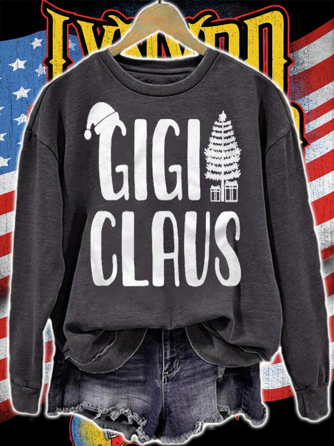 Grandma Xmas Holiday Santa Hat Gigi Claus Christmas Pajama Shirt t-shirt