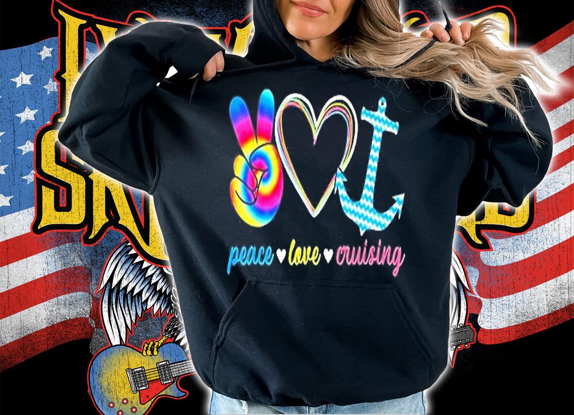 Peace Love Cruising Ship Hippie Floating Ocean Beach Sun T-Shirt t-shirt hoodie