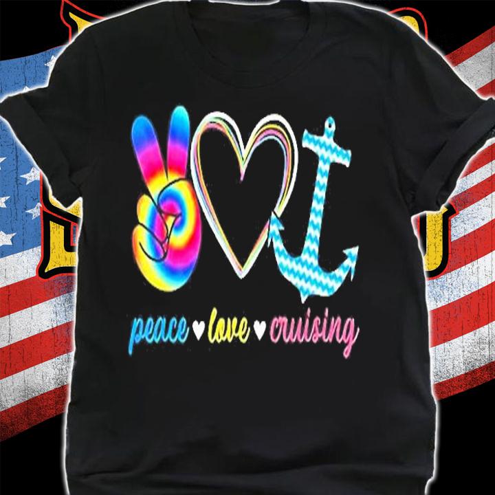 Peace Love Cruising Ship Hippie Floating Ocean Beach Sun T-Shirt t-shirt shirt