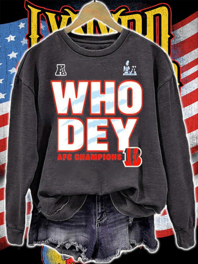 Who Dey Bengals Champions American Football T-Shirt t-shirt sweatshirt
