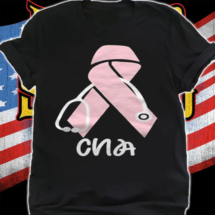 CNA Pink Ribbon Stethoscope Breast Cancer Awareness Gift Shirt t-shirt shirt