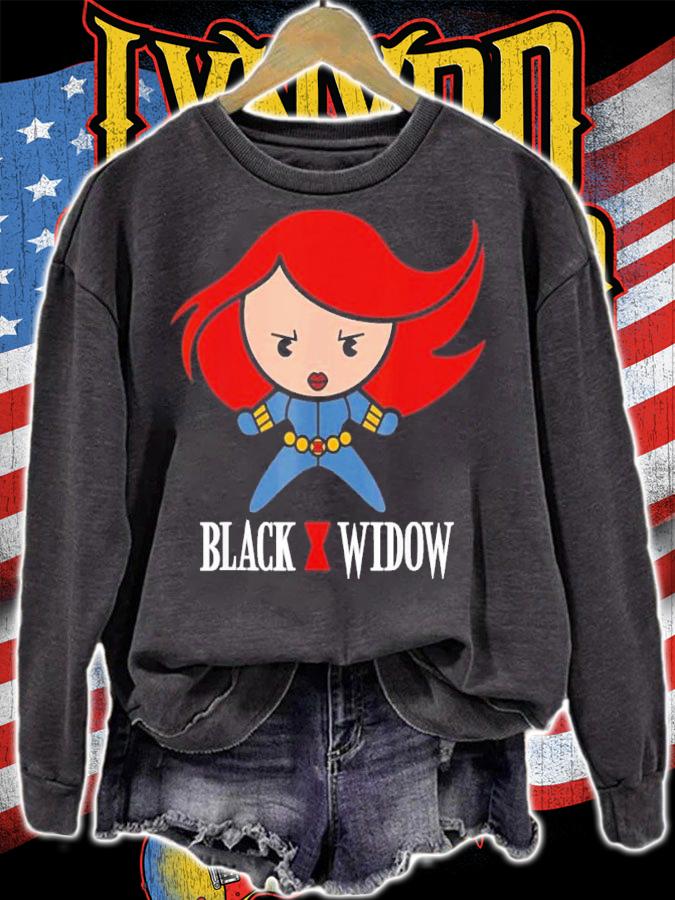 Marvel Black Widow Kawaii Logo Stance Graphic Shirt t-shirt