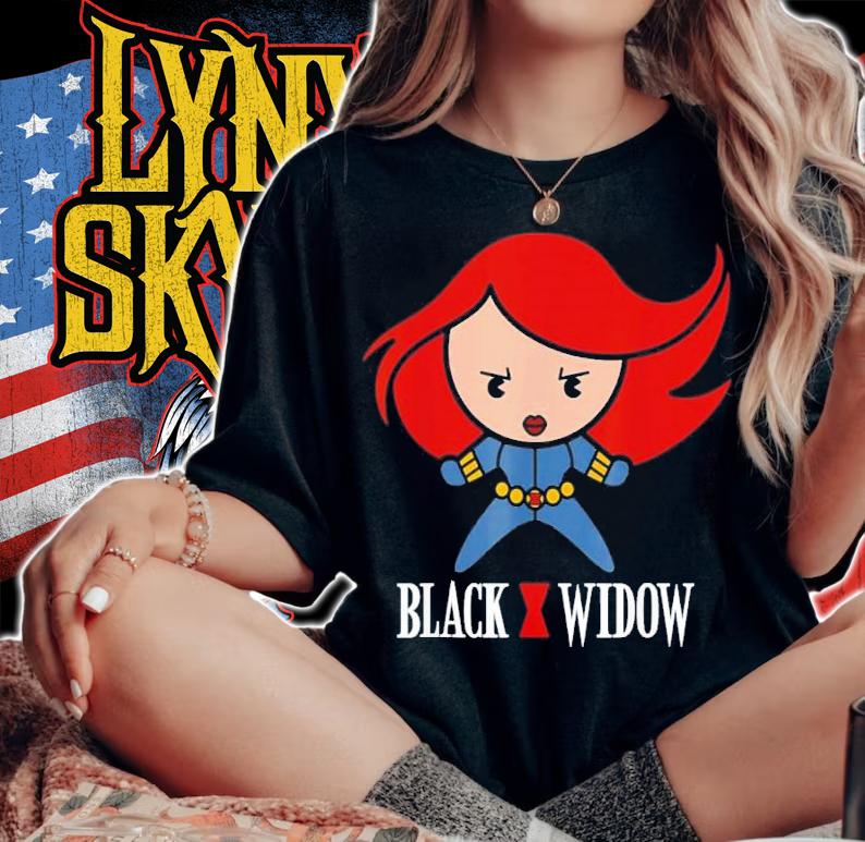 Marvel Black Widow Kawaii Logo Stance Graphic Shirt t-shirt