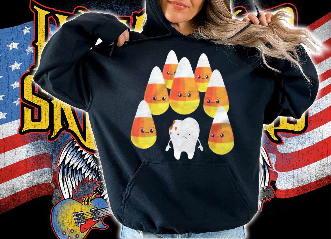 Candy Corn Teeth Cute Halloween Kawaii Shirt hoodie