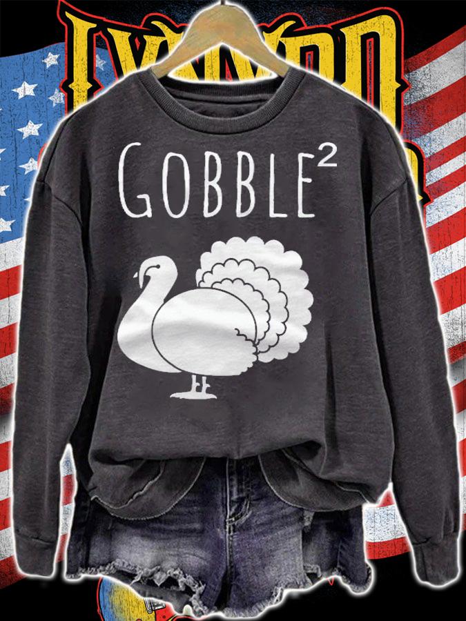 Funny Gobble Squared Turkey Day Thanksgiving Hunter Shirt sweatshirt