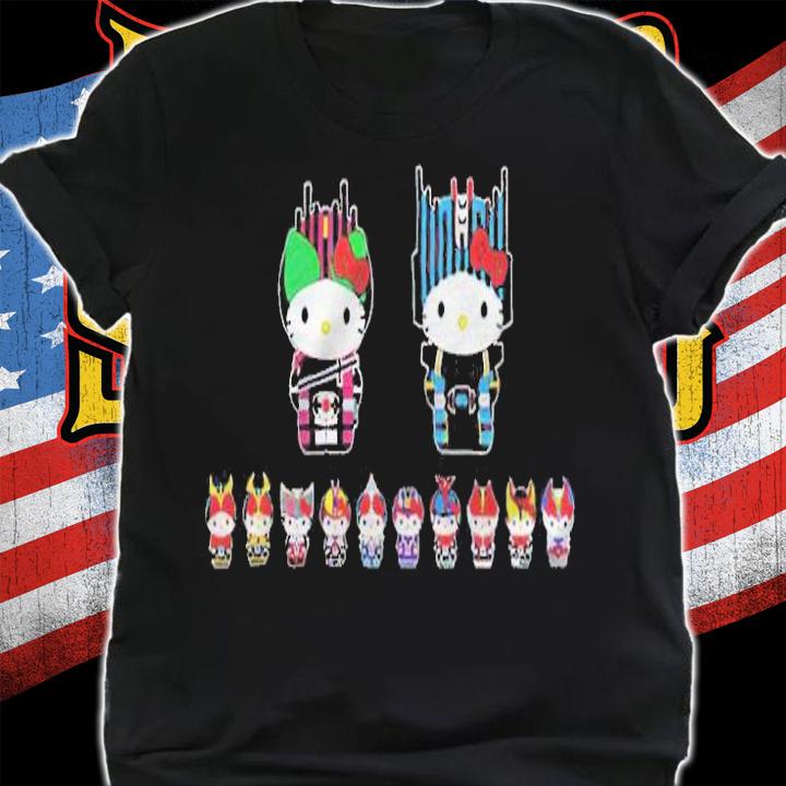 Hello Kitty Kamen Rider character T-shirt shirt
