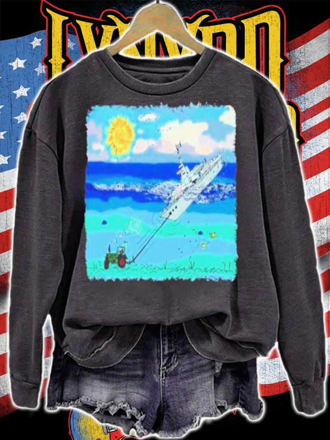 I Stand With Ukraine Ukrainian Farmer Steals Ship Shirt sweatshirt