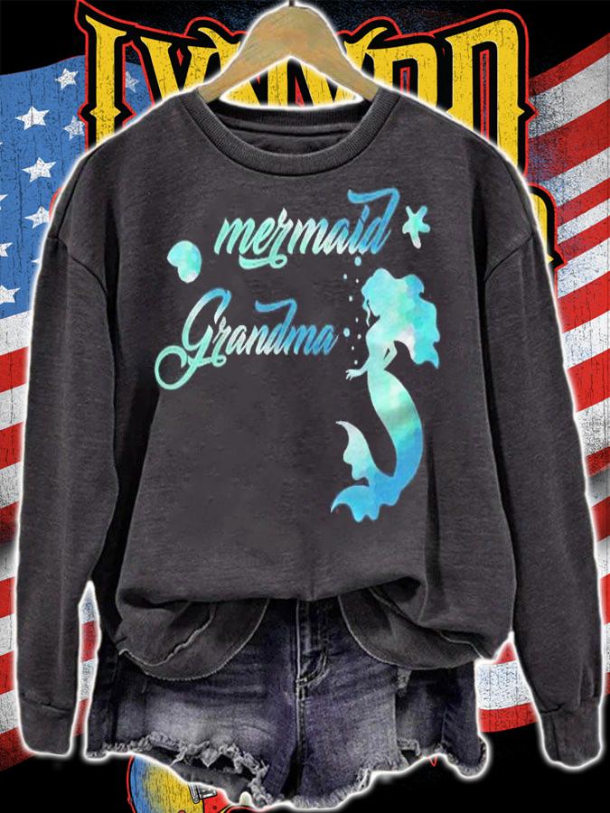 Mermaid Grandma Birthday Grandma For Party Mom Mama Shirt sweatshirt