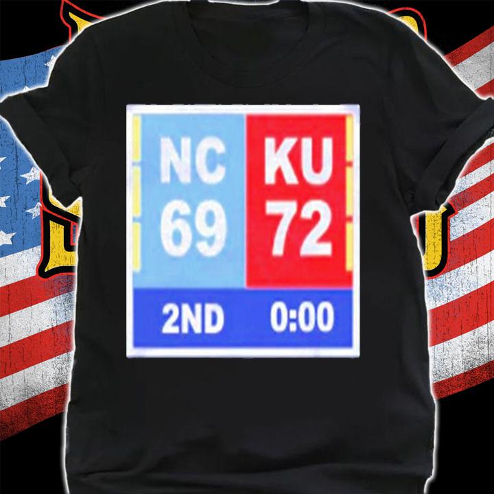 North Carolina Tar Heels Vs Kansas Jayhawks 69 72 2nd Final Jayhawks Champions T-Shirt shirt