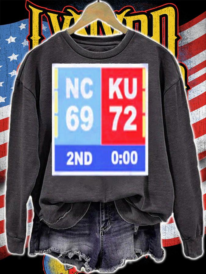 North Carolina Tar Heels Vs Kansas Jayhawks 69 72 2nd Final Jayhawks Champions T-Shirt sweatshirt