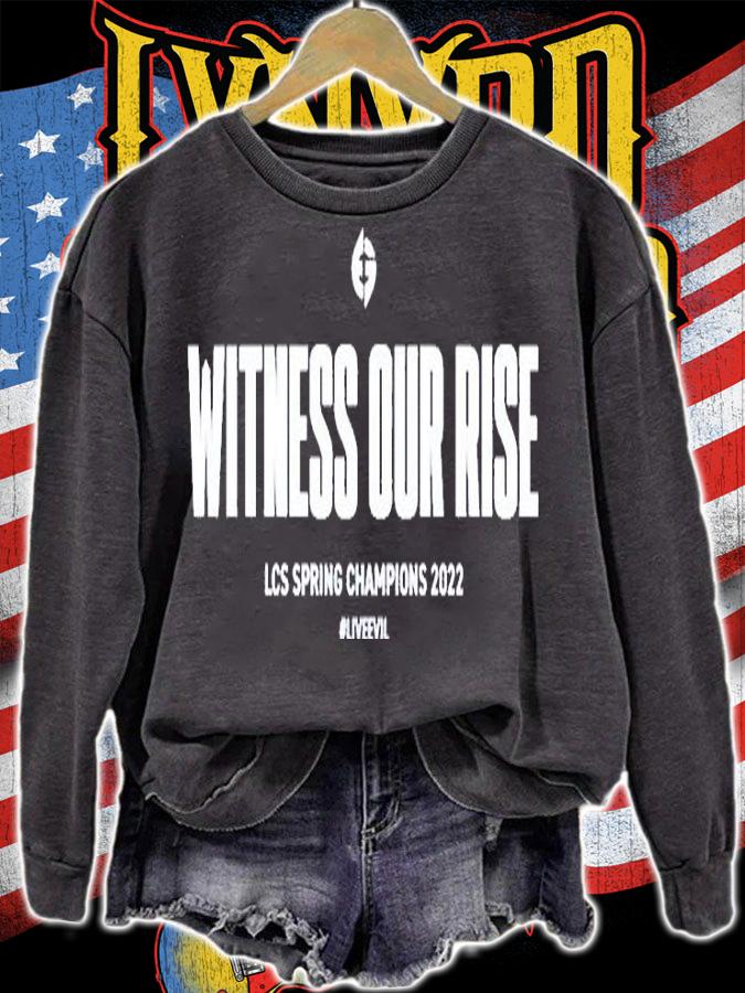 Witness Our Rise Lcs Spring Champions 2022 T-Shirt sweatshirt