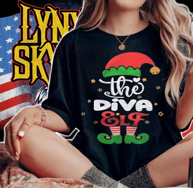 Diva Elf Matching Group Christmas Party Pajama Shirt woman shirt