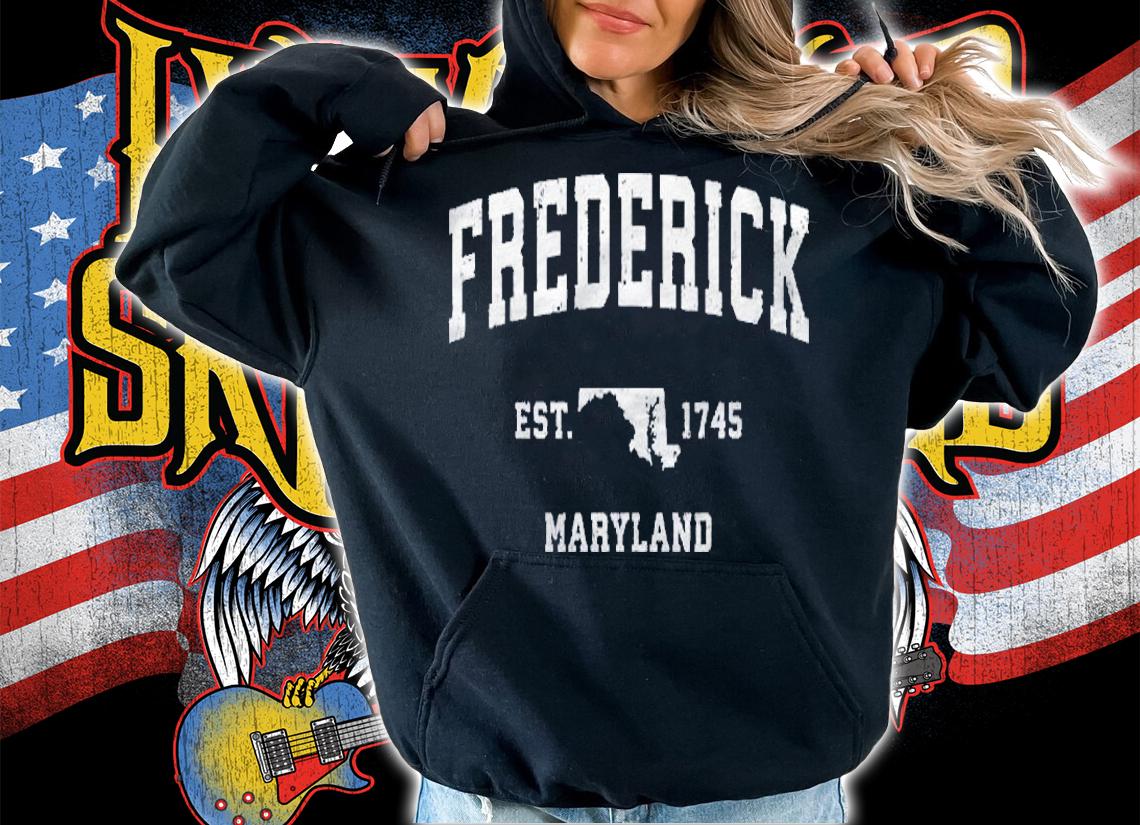 Frederick Maryland Md Vintage Design Pullover Shirt
