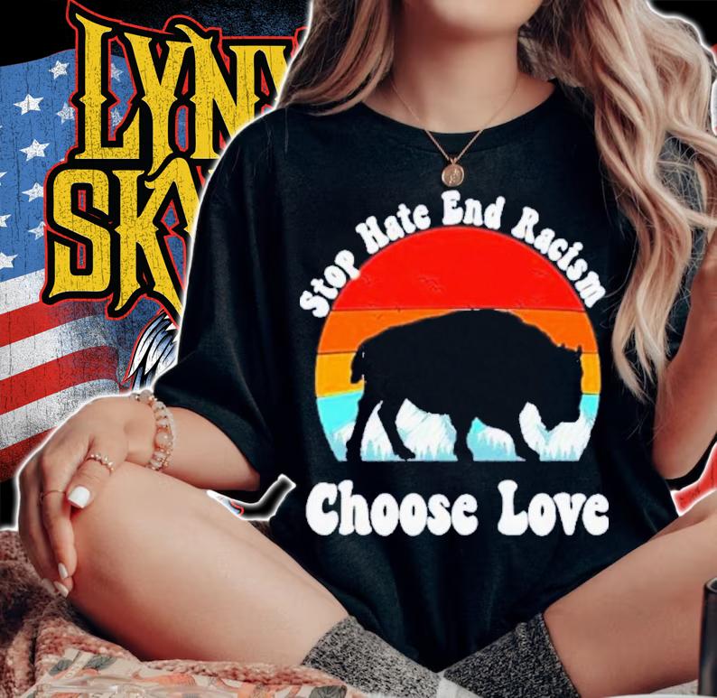 Stop Hate And Racism Choose Love Buffalo Bills Vintage Shirt woman shirt
