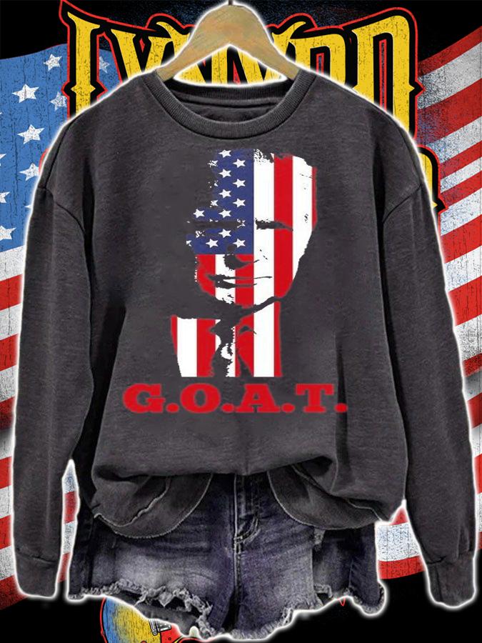 Trump USA Flag GOAT USA Flag Trump T-Shirt sweatshirt