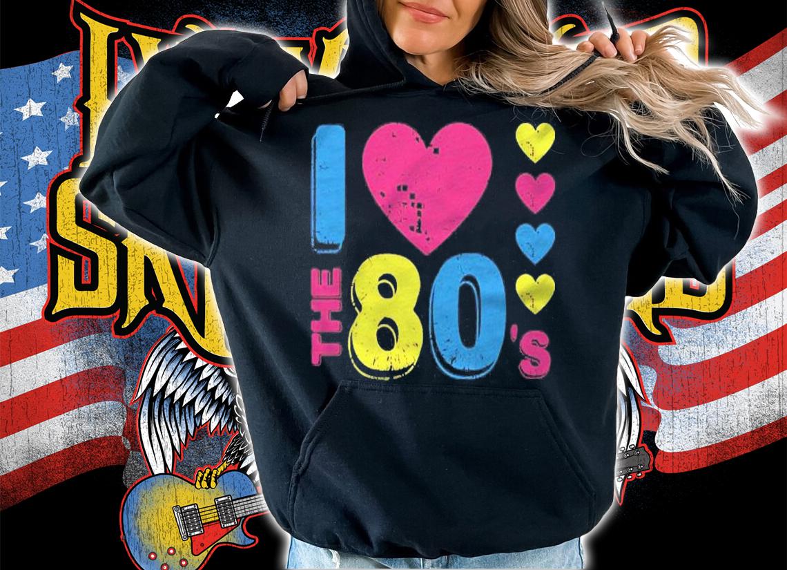 I Love The 80S Women Men Eighties Retro Clothing Shirt