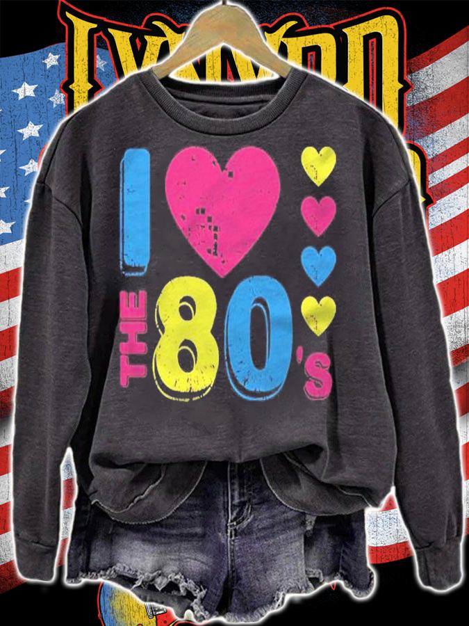 I Love The 80S Women Men Eighties Retro Clothing Shirt