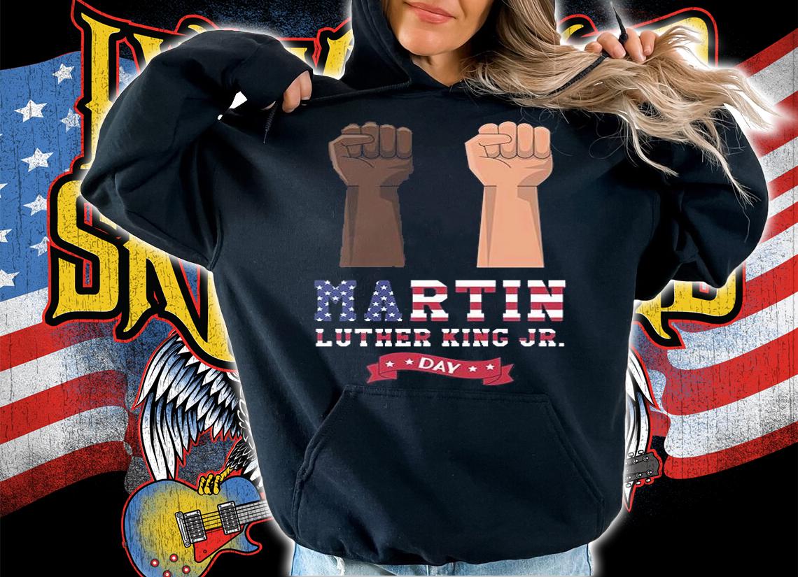 Martin Luther King Day USA Flag T-Shirt hoodie
