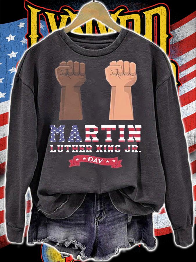 Martin Luther King Day USA Flag T-Shirt sweatshirt