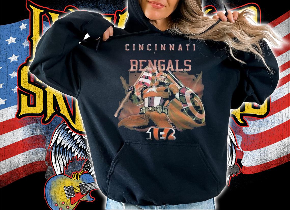 Cincinnati Bengals Chris Evans Captain America T-shirt hoodie