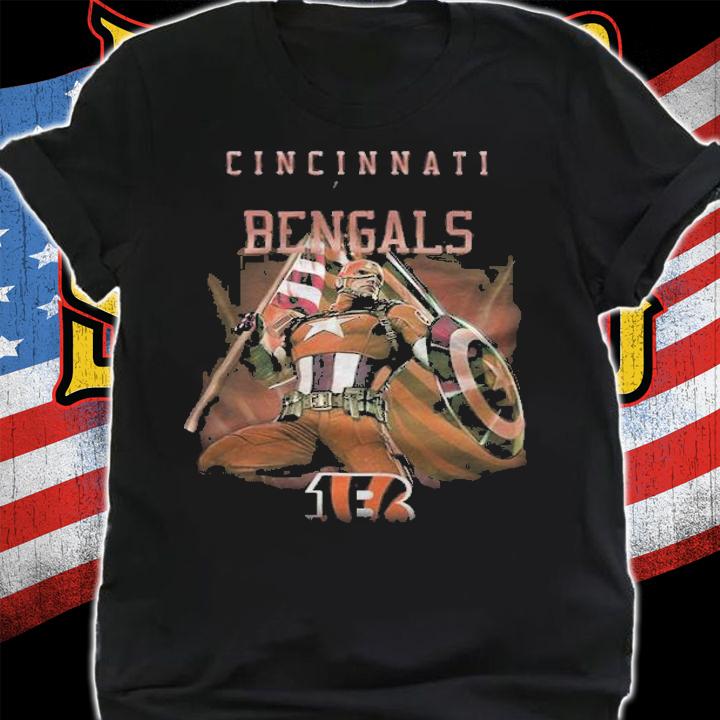 Cincinnati Bengals Chris Evans Captain America T-shirt shirt