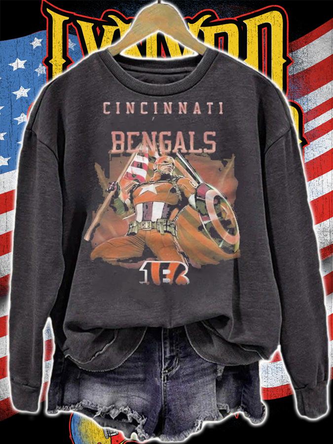Cincinnati Bengals Chris Evans Captain America T-shirt sweatshirt