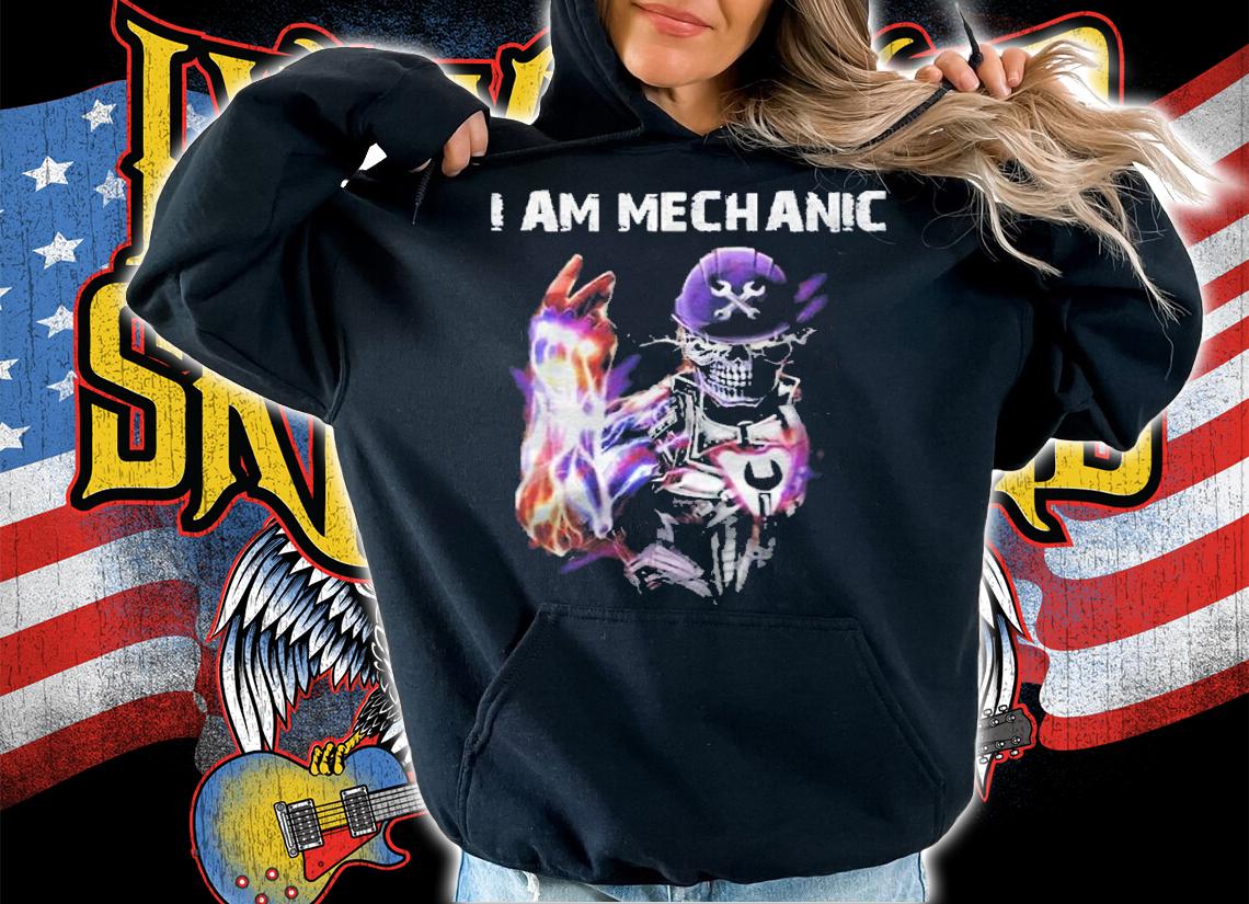 I Am Mechanic Death Skull Shirt