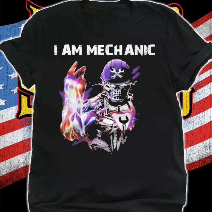 I Am Mechanic Death Skull Shirt