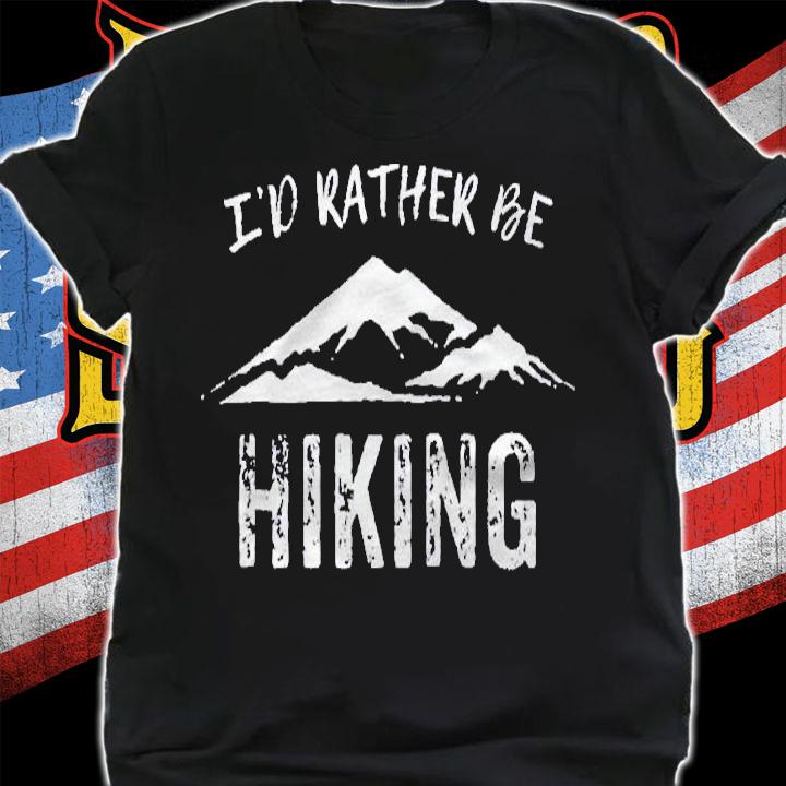 Id Rather Be Hiking Raglan Baseball Shirt shirt