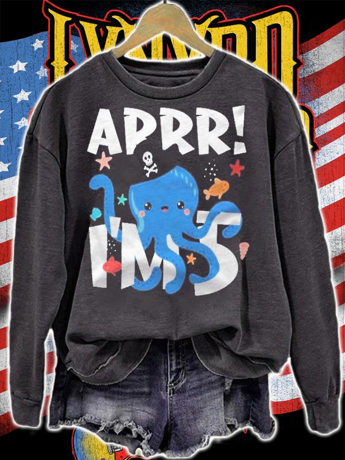 Kids 5 Years Old Birthday Cute Octopus Pirate Boy 5Th Bday Gift Shirt sweatshirt