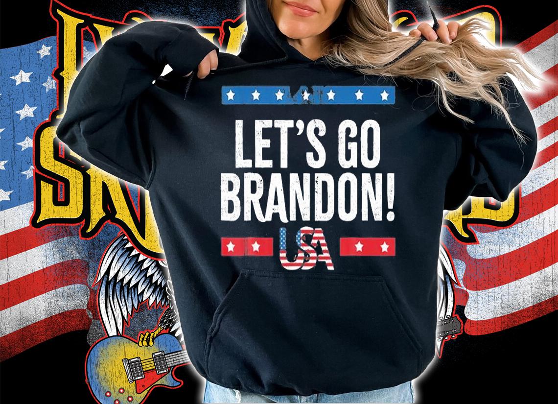 Let's Go Brandon American Flag Impeach Biden 2021 Vintage T-Shirt hoodie