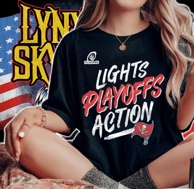 Lights Playoffs Action Tampa Bay Buccaneers football 2022 T-shirt woman shirt