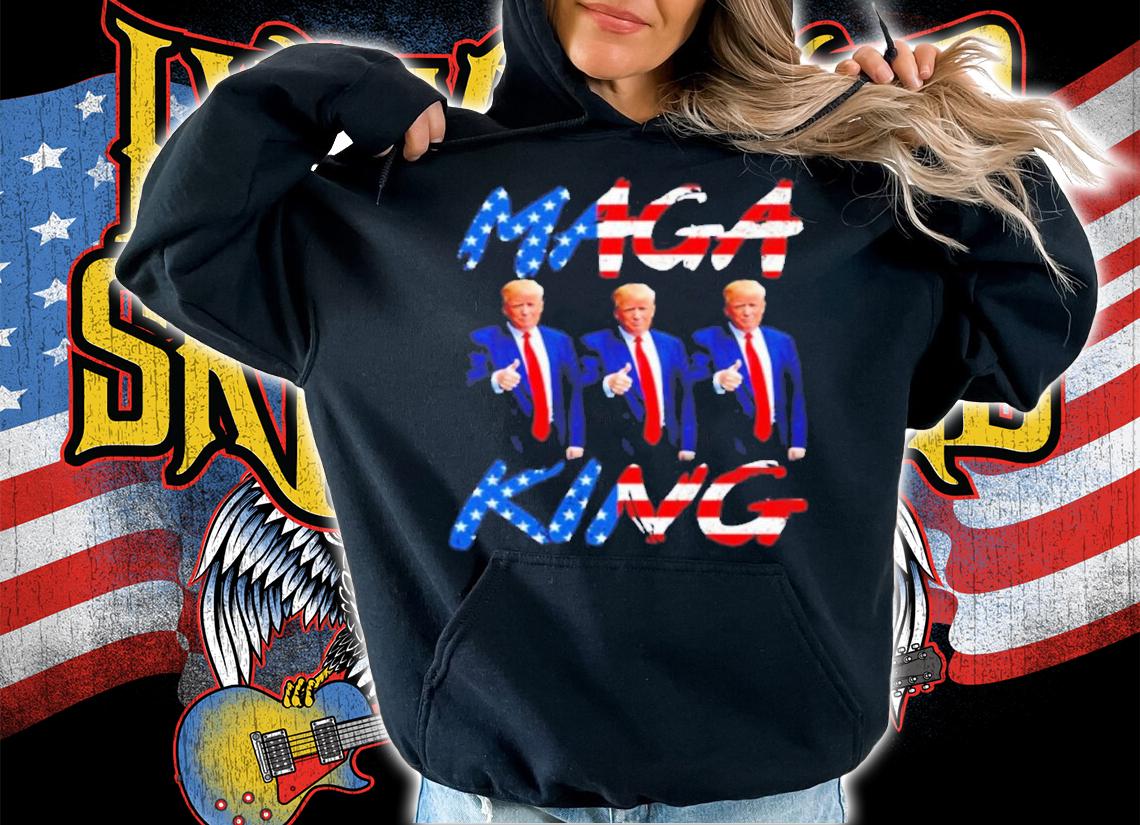 Maga King Ultra Maga Patriotic Trump Patriotic American Flag Shirt