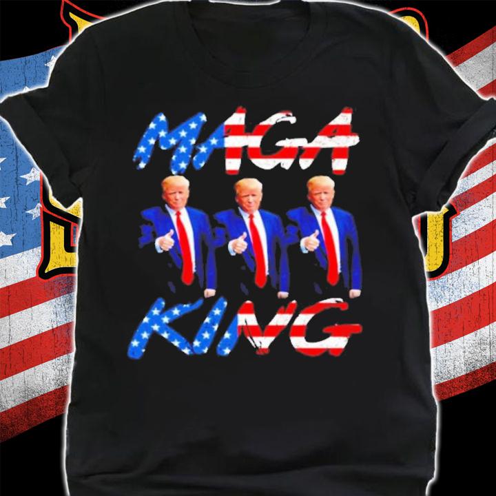 Maga King Ultra Maga Patriotic Trump Patriotic American Flag Shirt