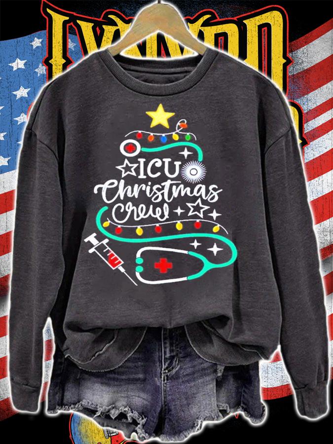 Nurse ICU Christmas Crew Shirt