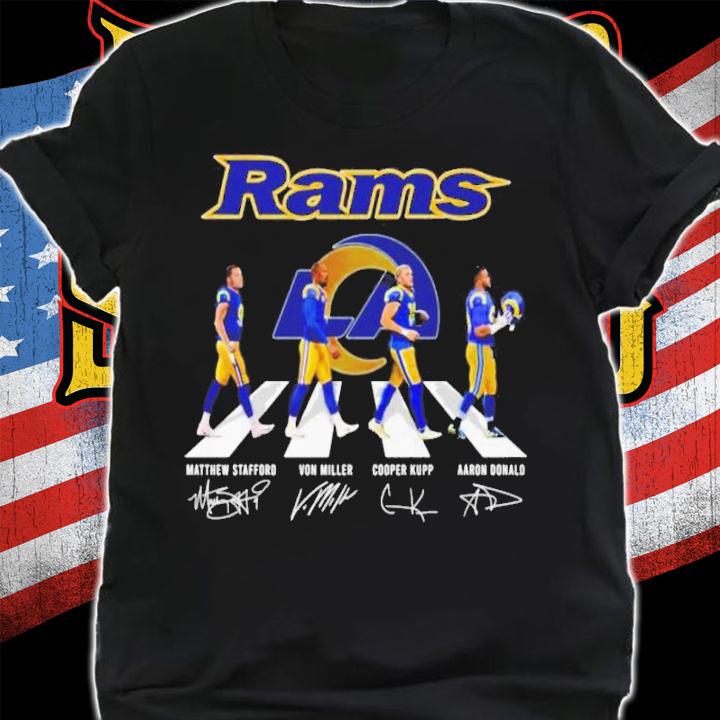 Official los Angeles Rams Football Team Abbey Road Signatures Shirt