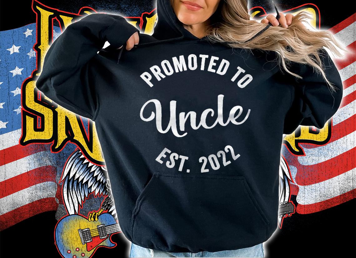 Promoted To Uncle Est. 2022 Funny New Uncle Gift Baby Shirt