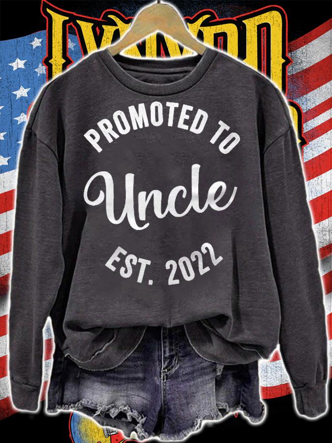 Promoted To Uncle Est. 2022 Funny New Uncle Gift Baby Shirt