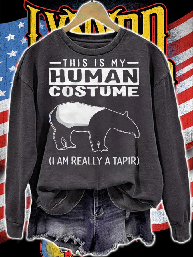 This Is My Human Costume I Am Really A Tapir Funny Shirt