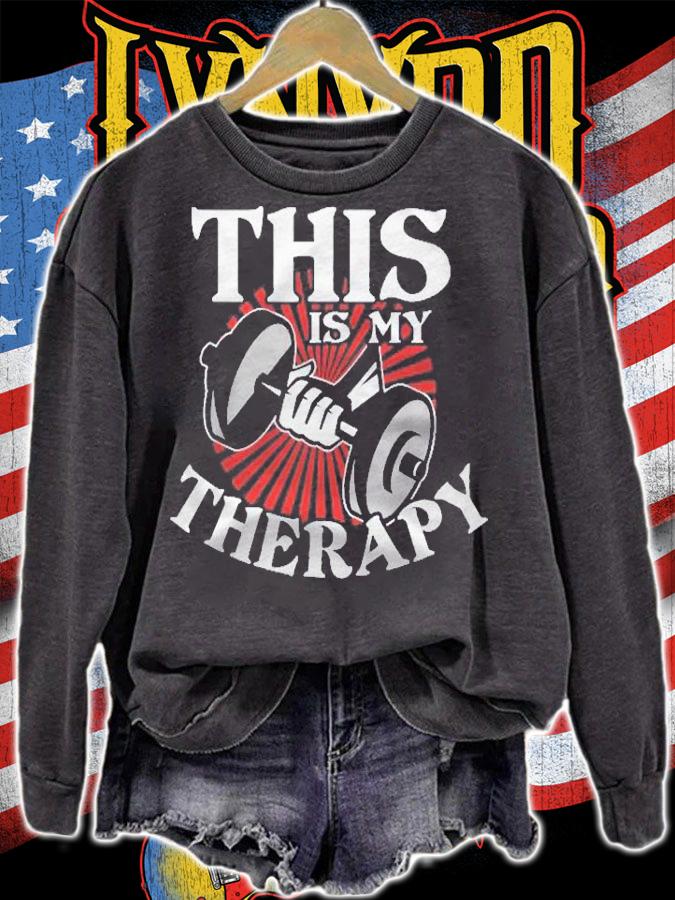 Weight Lifting Is My Therapy Funny Shirt