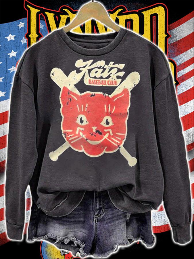 Kansas City Katz baseball club 1961 logo T-shirt sweatshirt
