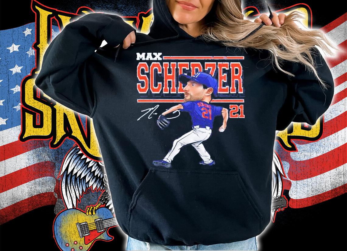 Max Scherzer New York M Cartoon Baseball Signatures Shirt hoodie